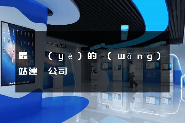 最專業(yè)的網(wǎng)站建設公司