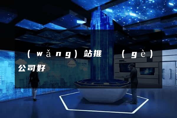 網(wǎng)站推廣個(gè)公司好