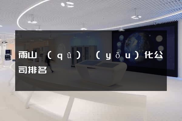 雨山區(qū)優(yōu)化公司排名