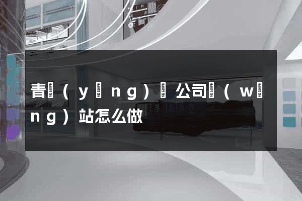 青陽(yáng)縣公司網(wǎng)站怎么做