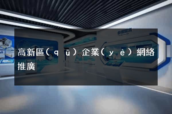 高新區(qū)企業(yè)網絡推廣