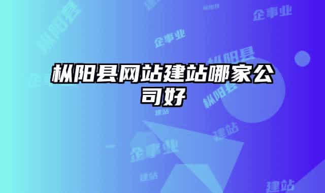 樅陽(yáng)縣網(wǎng)站建站哪家公司好